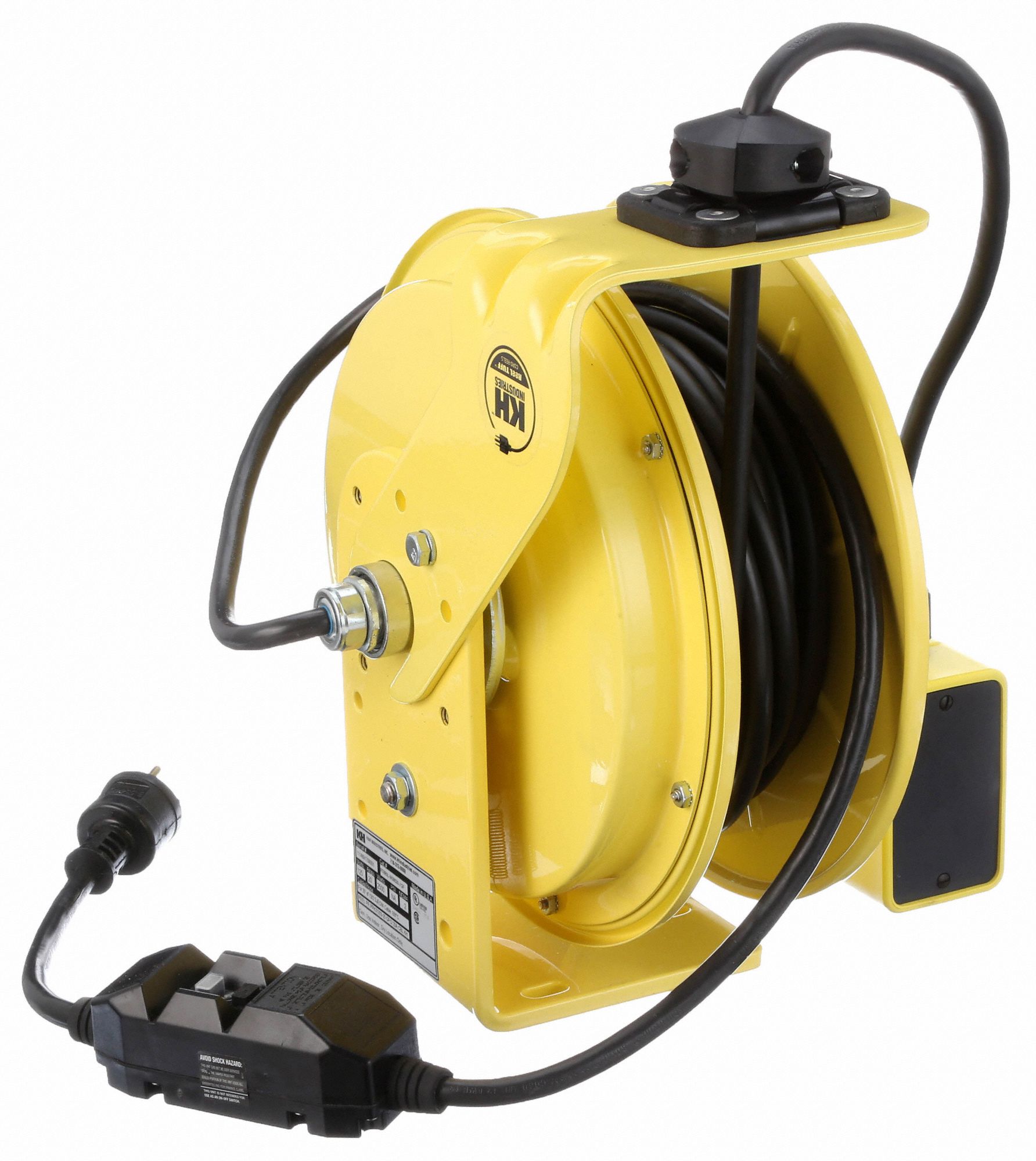 KH INDUSTRIES Extension Cord Reel Grounding Plug/Inline GFCI, NEMA 5