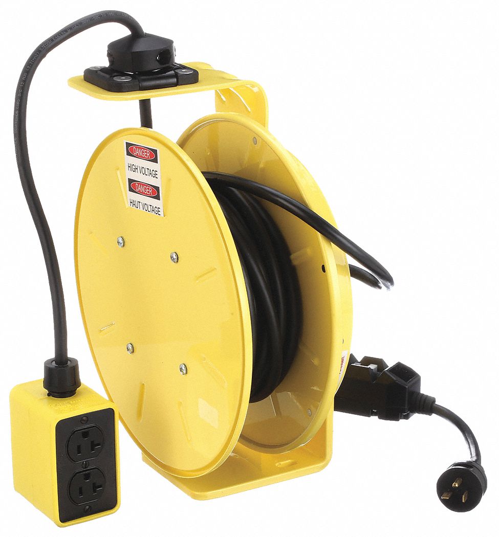 KH INDUSTRIES EXTENSION CORD REEL, GROUNDING PLUG/INLINE GFCI