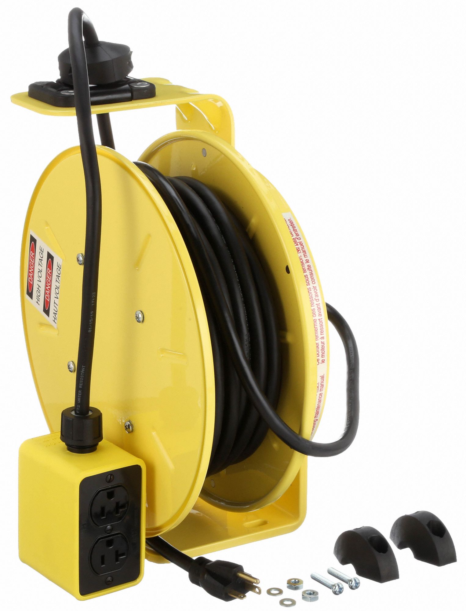 KH INDUSTRIES Extension Cord Reel Grounding Plug, NEMA 520P, Quad Box