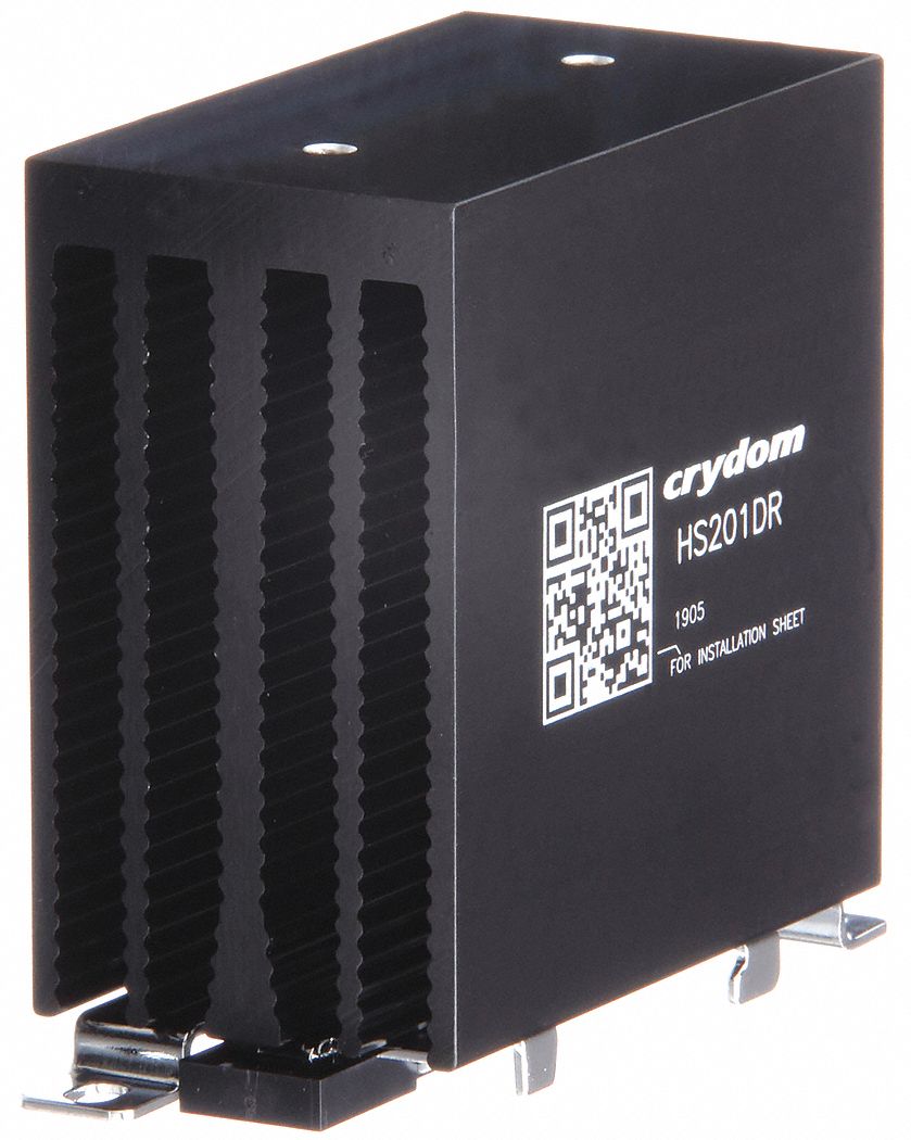 CRYDOM, DIN Rail Heat Sink Mounting, Aluminum, Heat Sink 13V347