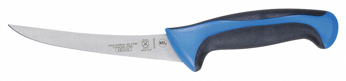 COUTEAU DESOSSER,COURBE,6 PO,MANCHE BLEU