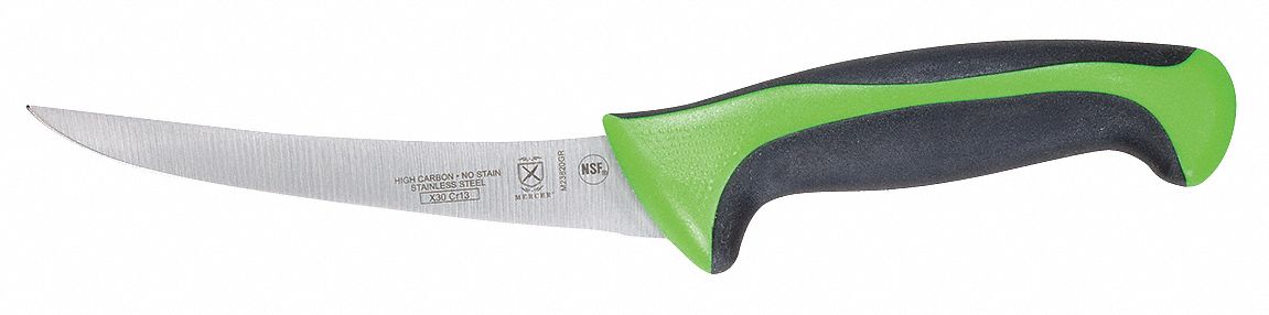 BONING KNIFE,CURVED,6 IN.,GREEN HANDLE