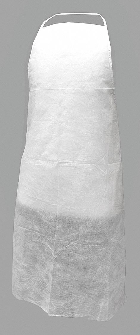 DISPOSABLE APRON,WHITE,UNIVERSAL,PK100