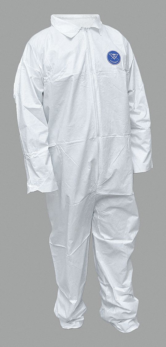 Collared Disposable Coveralls, PK 25 - Grainger