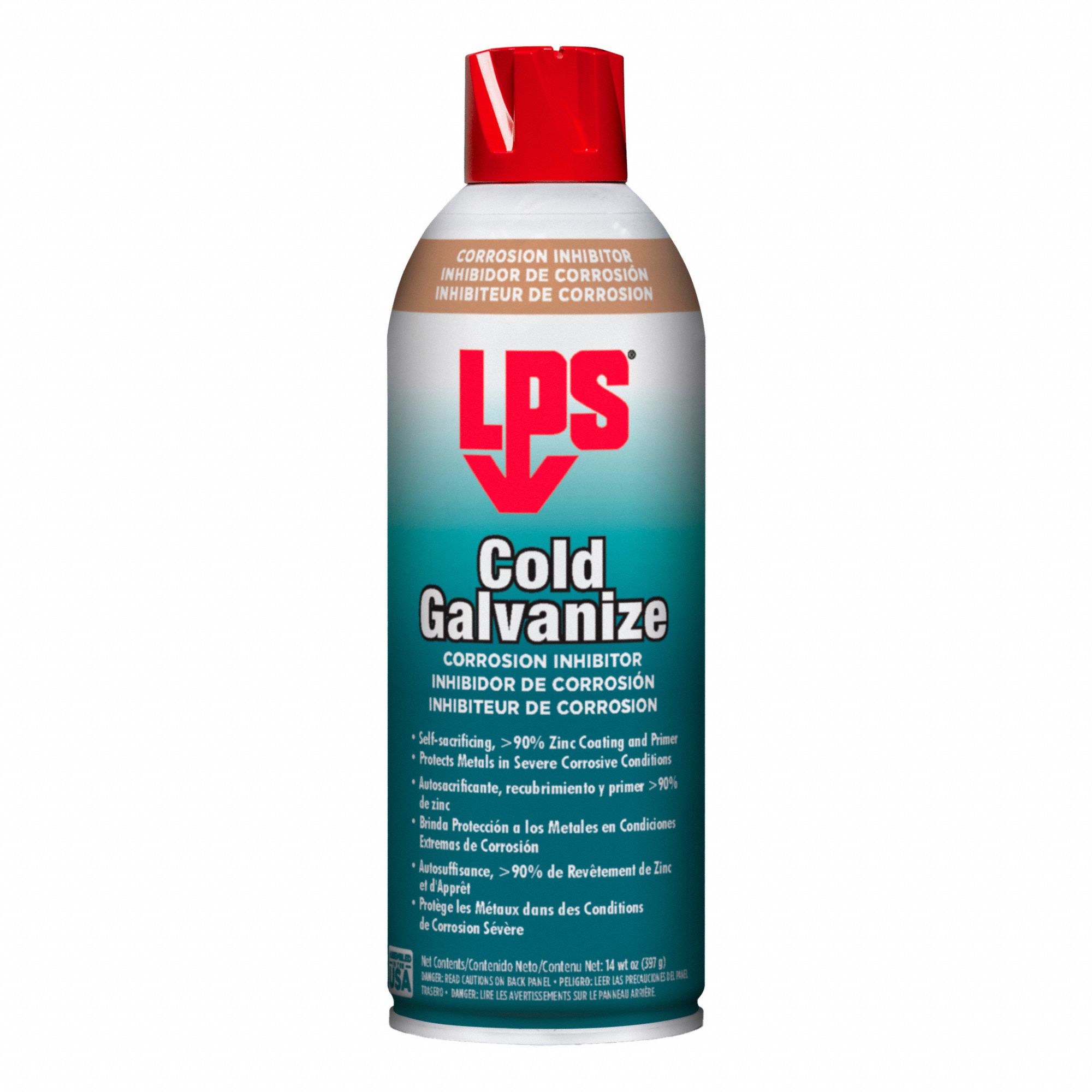 CORROSION INHIBITOR, AEROSOL CAN, SPECIFIC GRAVITY 1.76, MAX TEMP 869 ° F, FLASHPOINT 77 ° F, 397 G