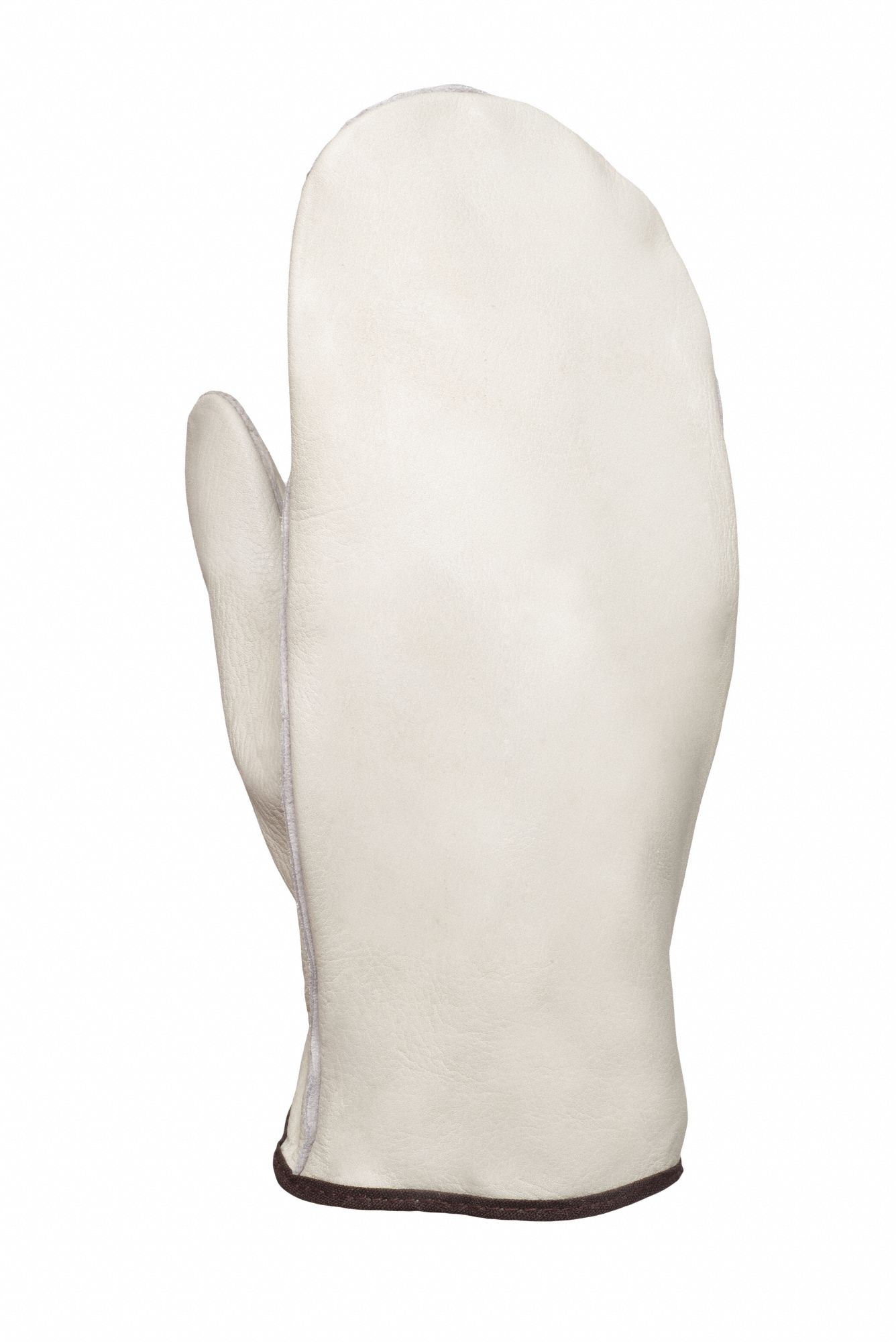 PULLOVER MITTS, WING THUMB, WHITE, COWHIDE