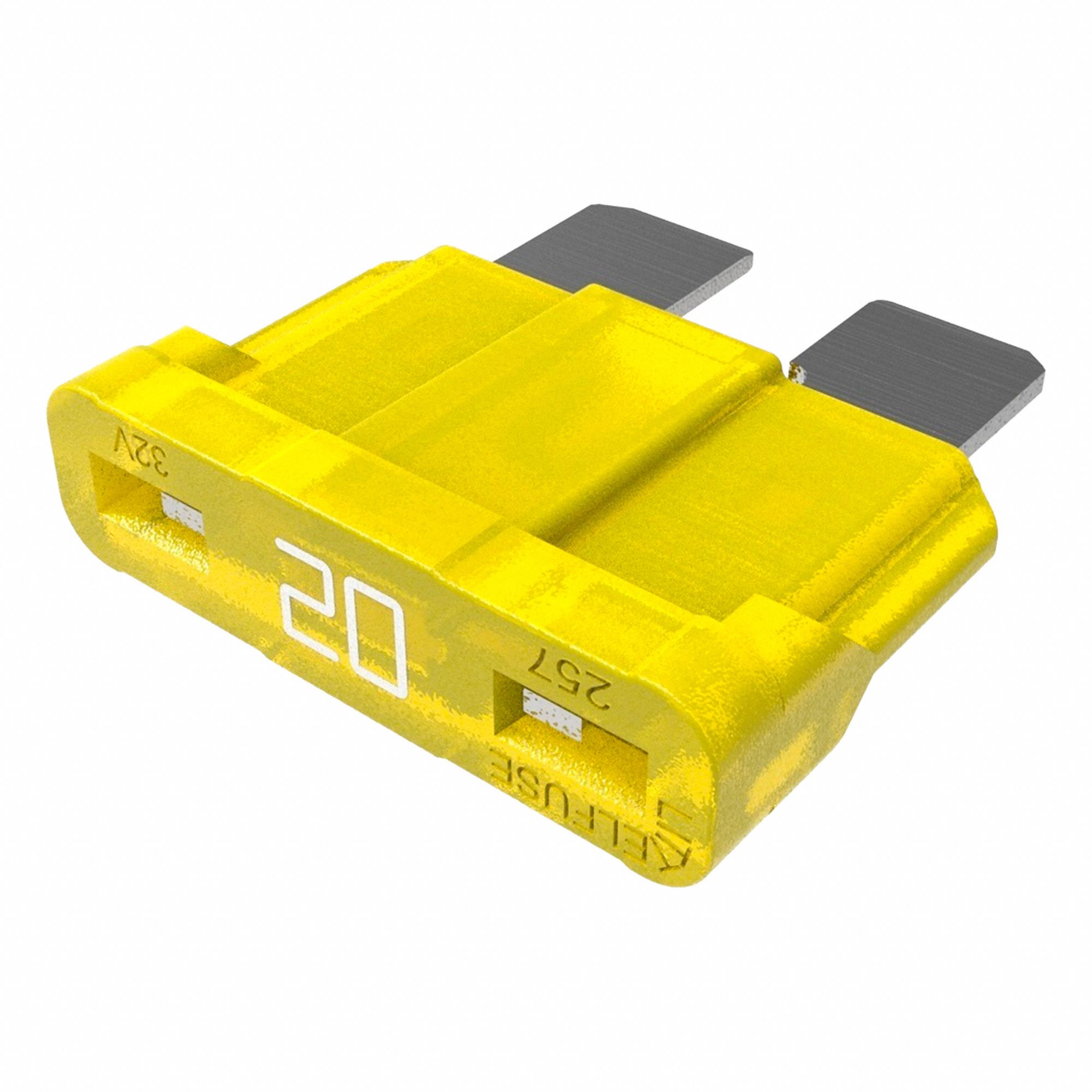 AUTOMOTIVE FUSE, ATO SERIES, 20 AMPS, YELLOW
