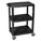 UTILITY CART WITH LIPPED PLASTIC SHELVES, 300 LB LOAD CAPACITY, 24 IN X 18 IN, BLACK