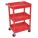 UTILITY CART WITH DEEP LIPPED PLASTIC SHELVES, 300 LB LOAD CAPACITY, 24 IN X 18 IN