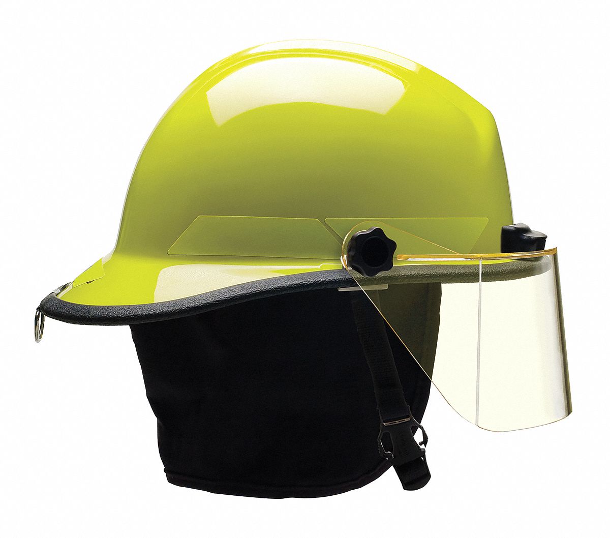 Fire Helmet Lime-Yellow Thermoplastic