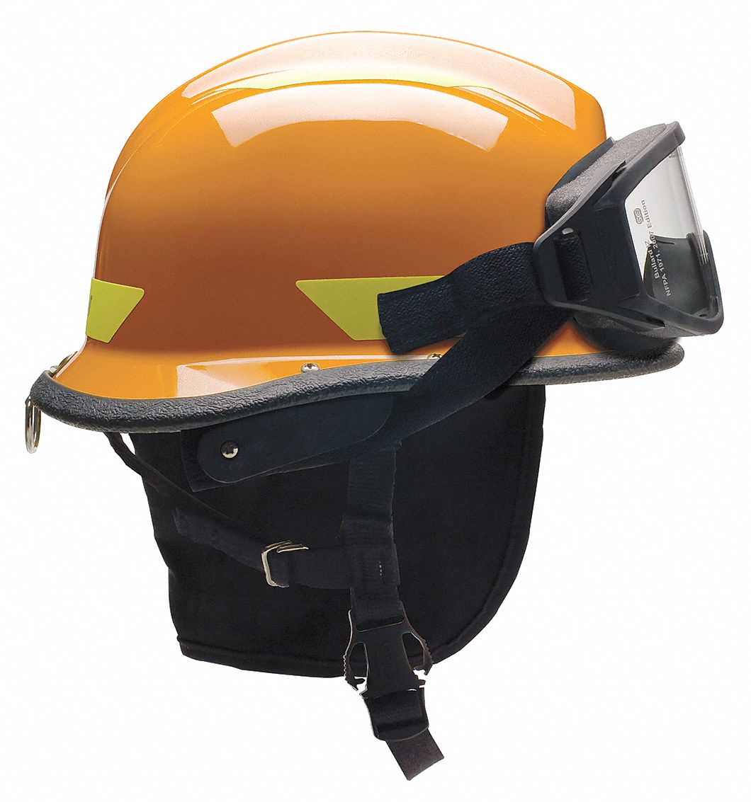 BULLARD Orange Fire/Rescue Helmet, Shell Material: Thermoplastic, 4