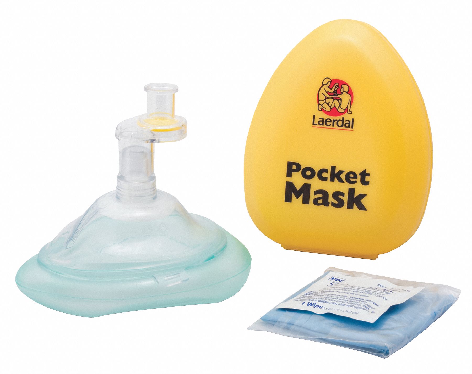 CPR Pocket Mask One way Valve Mouthpiece Resuscitator Oxygen Inlet New