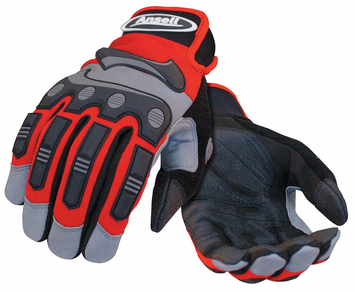 Anti-Vibration Gloves,Red,L,PR