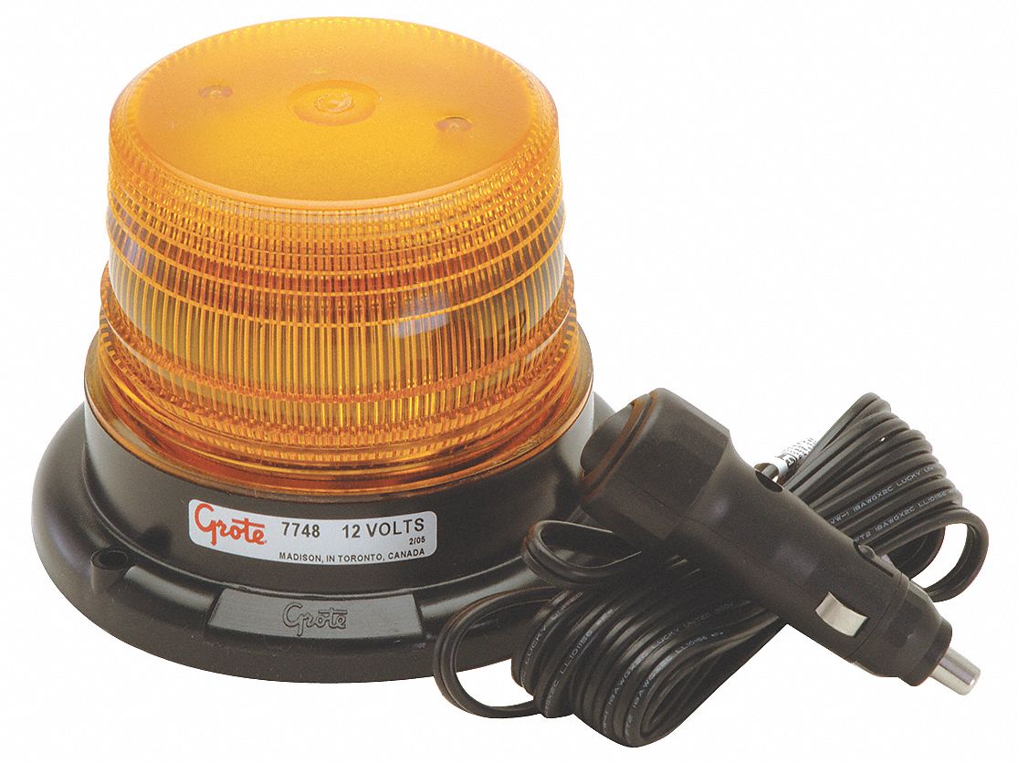 MAGNETIC MOUNT, POLYCARBONATE, 90 FLASHES PER MINUTE, SAE J845II, LED