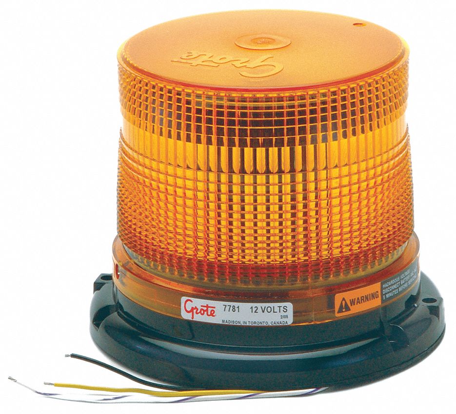 Low Profile Strobe Light,Amber,Flashing Grainger