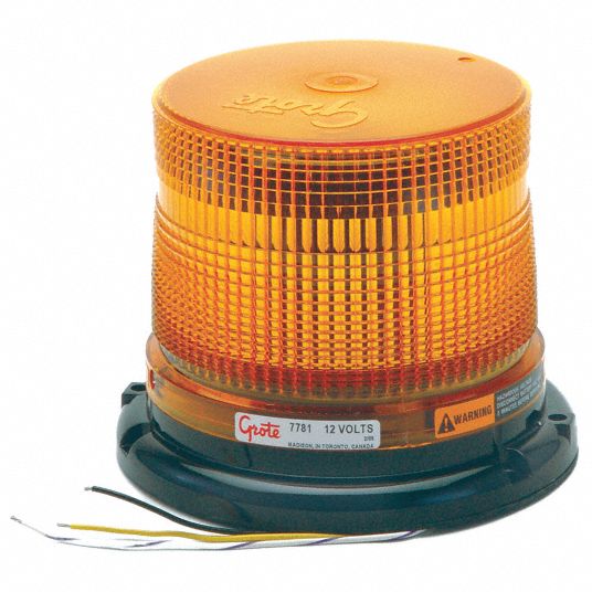 GROTE Low Profile Strobe Light, Amber, Flashing 13W99577813 Grainger