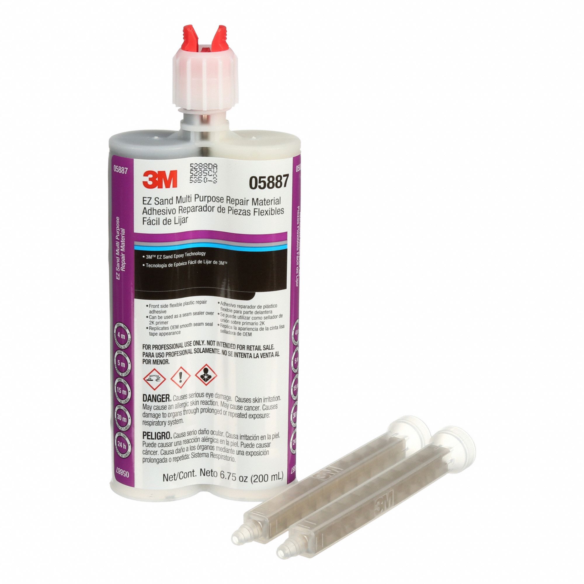 PARTS REPAIR ADHESIVE, EZ SAND, FLEXIBLE, SYRINGE, USE W/ PP/EP, GREEN, 200ML