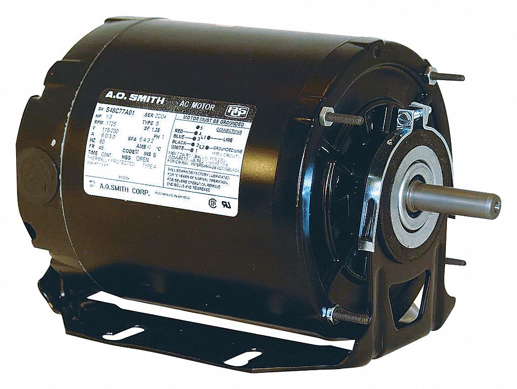 MOTOR,SP PH,1/3 HP,1725,115/230V,48