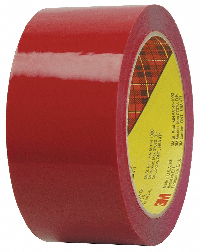 BOX SEALING TAPE, HIGH PERFORMANCE, RED, 50 M X 36 MM, POLYPROPYLENE