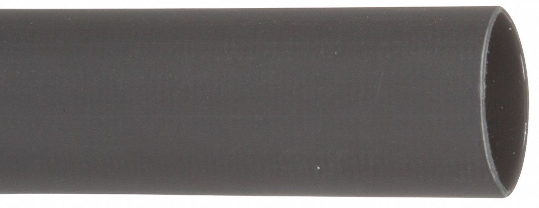 HEAT SHRINK TUBING, POLYOLEFIN, BLACK, 3:1 SHRINK, 4 FT, 12.7 MM ID BEFORE SHRINKING