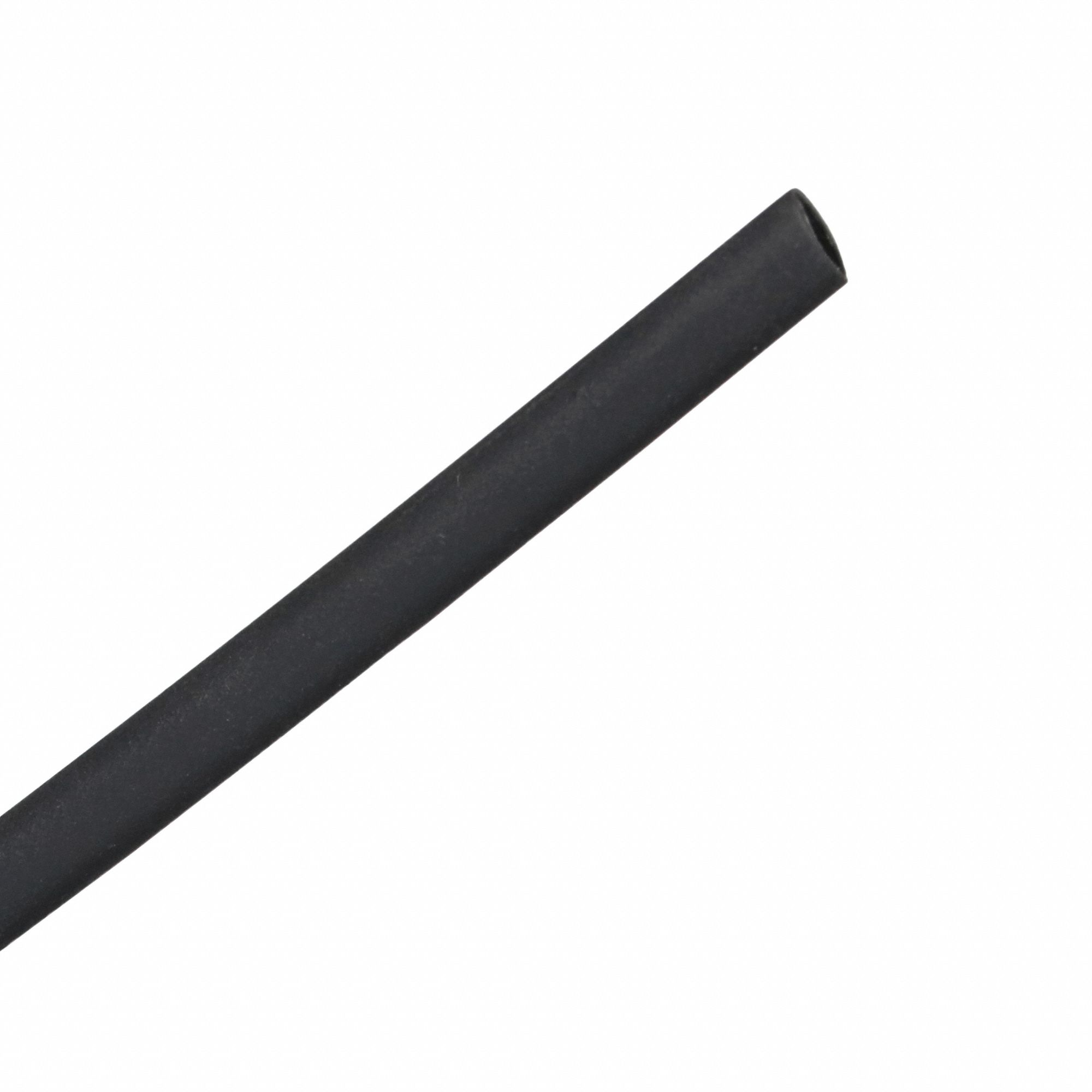 HEAT SHRINK TUBING, THIN, BLACK, 48 X 1/8 IN