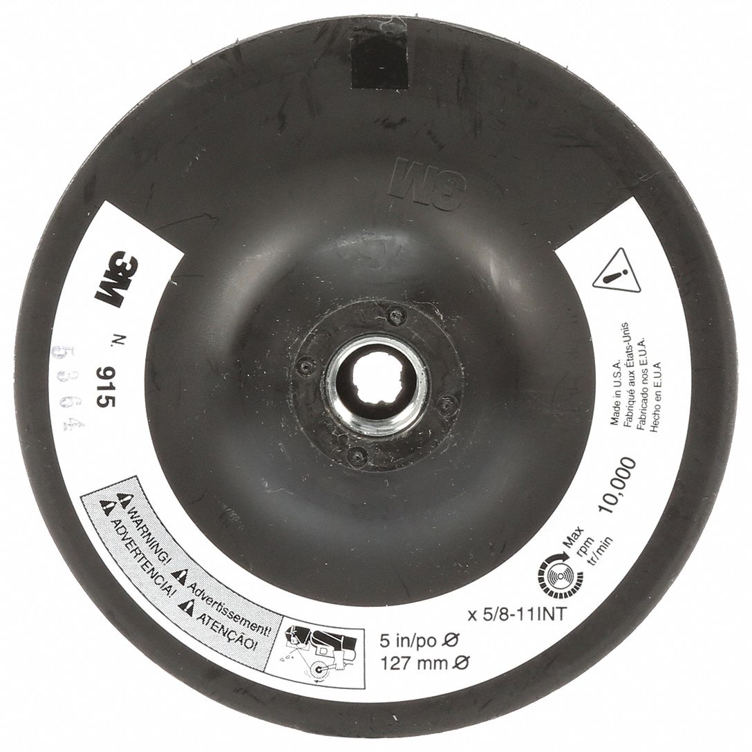 HOOK-AND-LOOP DISC BACKUP PAD,5 IN DIA