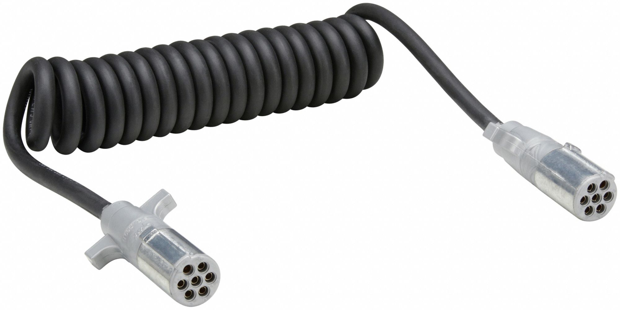 COILED NON ABS POWDER CORD, DIE-CAST PLUGS, 12 FT WIRE L, 12 FT OVERALL L