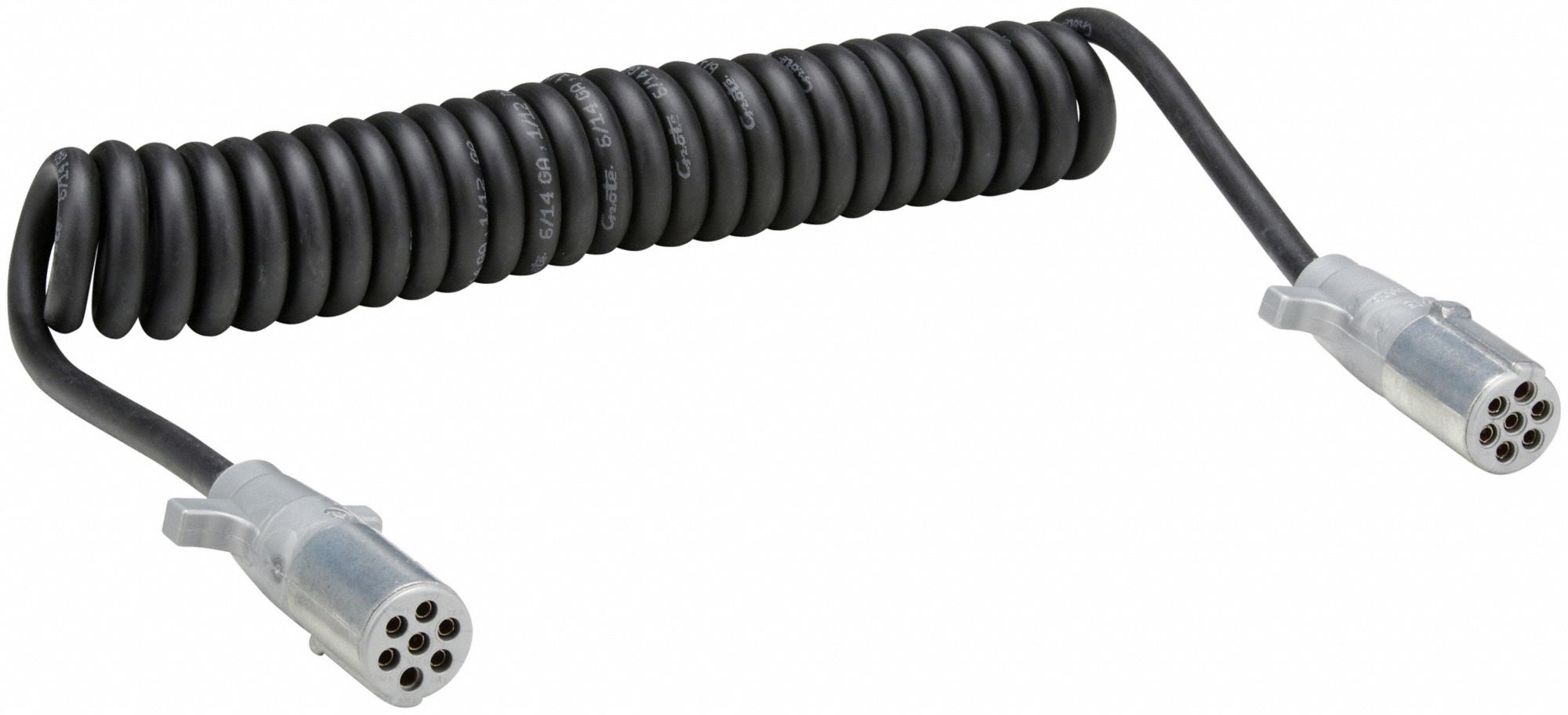 COILED NON ABS POWDER CORD, DIE-CAST PLUGS, 15 FT WIRE L, 15 FT OVERALL L