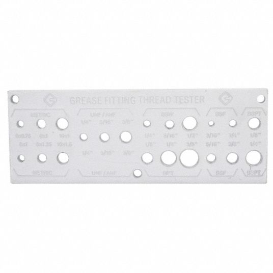 WESTWARD Grease Fitting Thread Tester, Plastic 13X06613X066 Grainger