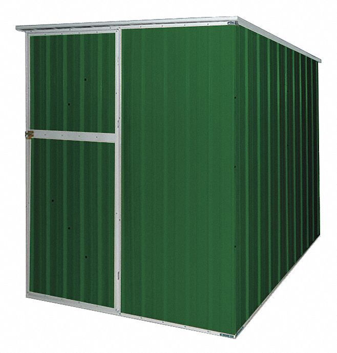 13X102 - D7717 Storage Shed Slope Roof 6ft x 5ft Green