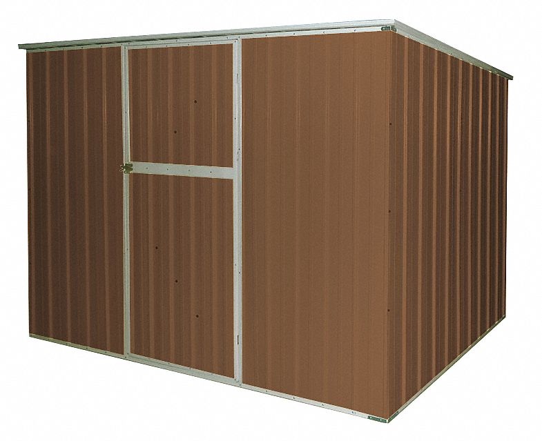 13X104 - D7718 Storage Shed Slope Roof 6ft x 8ft Brown