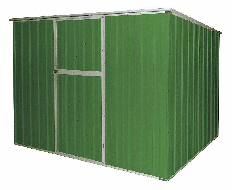 13X105 - D7718 Storage Shed Slope Roof 6ft x 8ft Green