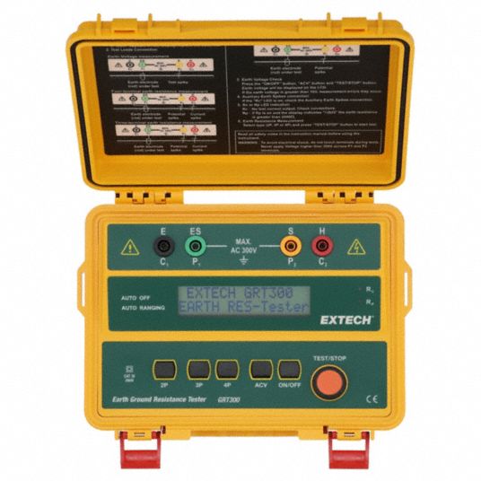 EXTECH, 0.01 ohm to 2,000 ohm, CAT IV 300V, Earth Ground Tester ...