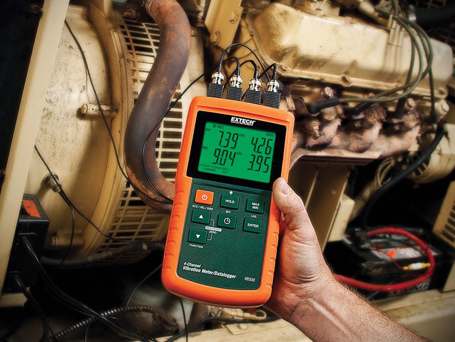 EXTECH 4 Channel Vibration Datalogger 13X133VB500 Grainger