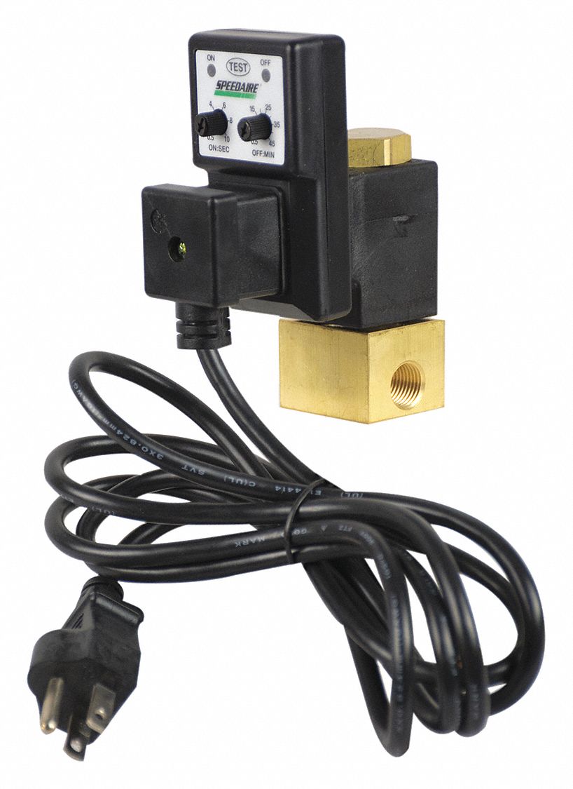 TIMED ELECTRIC AUTO DRAIN VALVE,1/4IN SZ