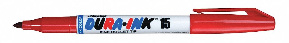 MARKER DURA INK FINE TIP #15 RED