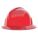 NON-SLOTTED HARD HAT, CSA, TYPE 1, CLASS E, PC, 4-PT FAS-TRAC III RATCHET, FULL BRIM, RED