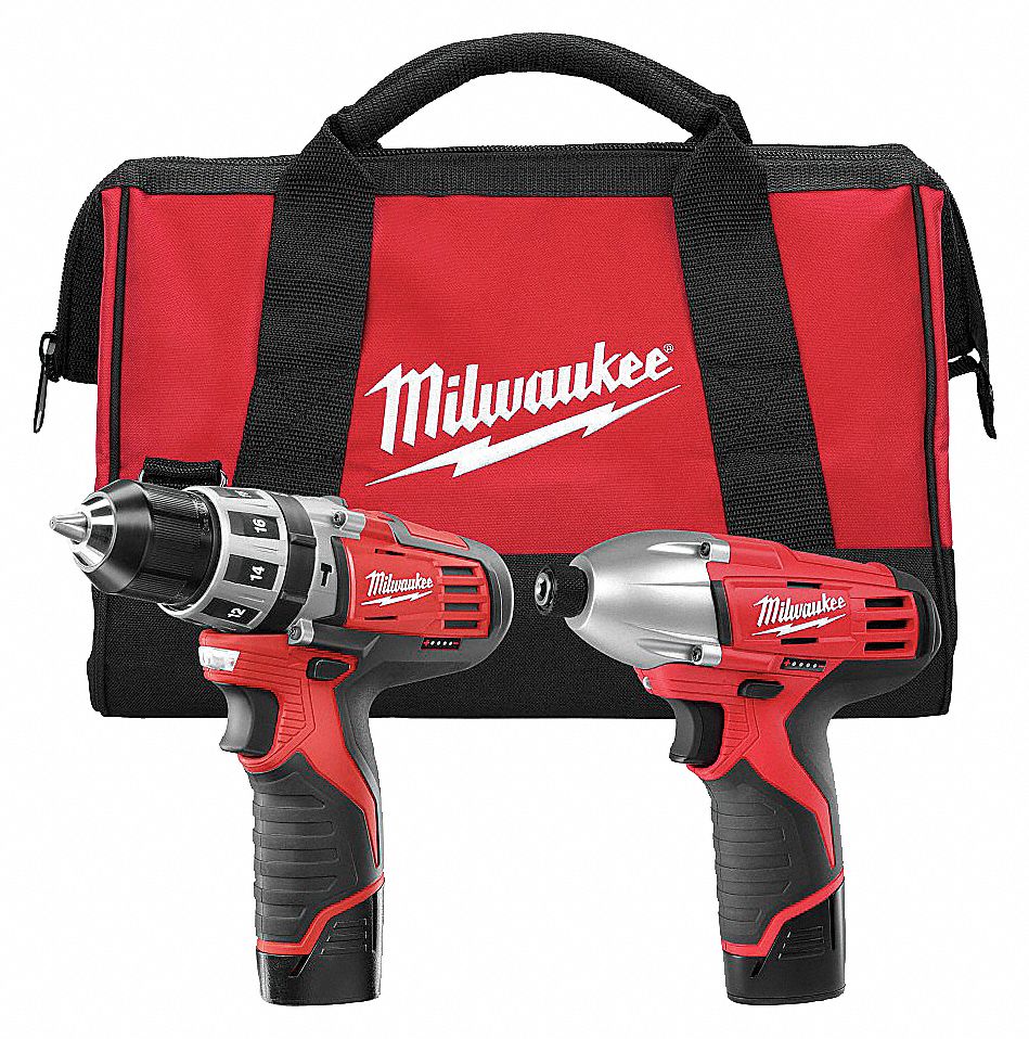 COMBINATION KIT, CORDLESS, 12V, 1.5 AH, 2-TOOLS, INCLUDES HAMMER DRILL/HEX IMPACT DRIVER