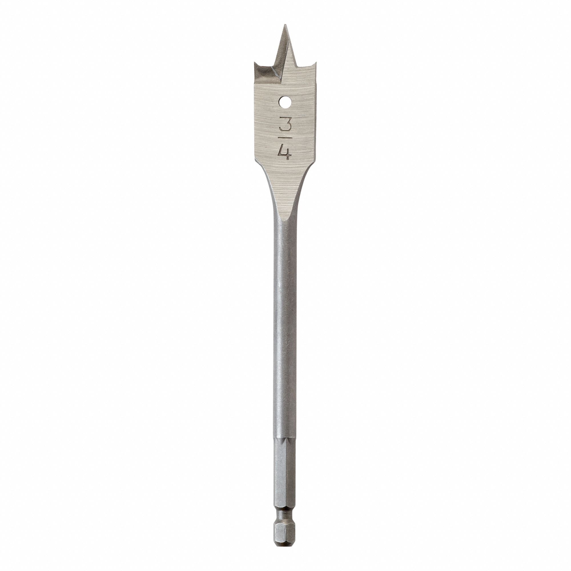 FORET PLAT À ALÉSER, 3/4 PO, ACIER AU CARBONE, 6 PO LONG