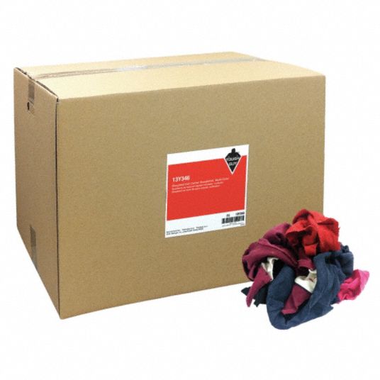 Cloth Rag, Sweatshirt, Assorted, Varies, 50 lb - Grainger