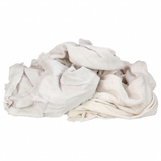 Standard White T-Shirt Rags - 50 lb box S-18731 - Uline