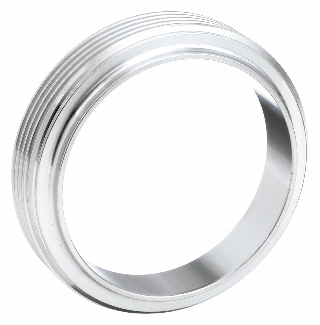 Sanitary Fitting Ferrule: 1 1/2 in OD x 1 1/2 in OD Size, Stainless Steel