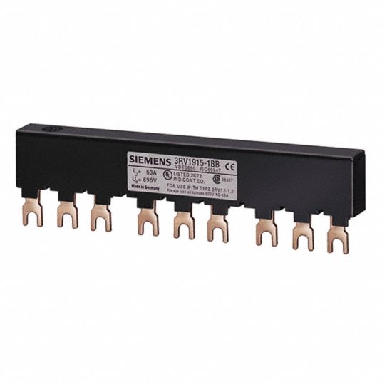 Three Phase Comb Bus Bars, For Use With Series 3RV, S0 and S00 Frame ...