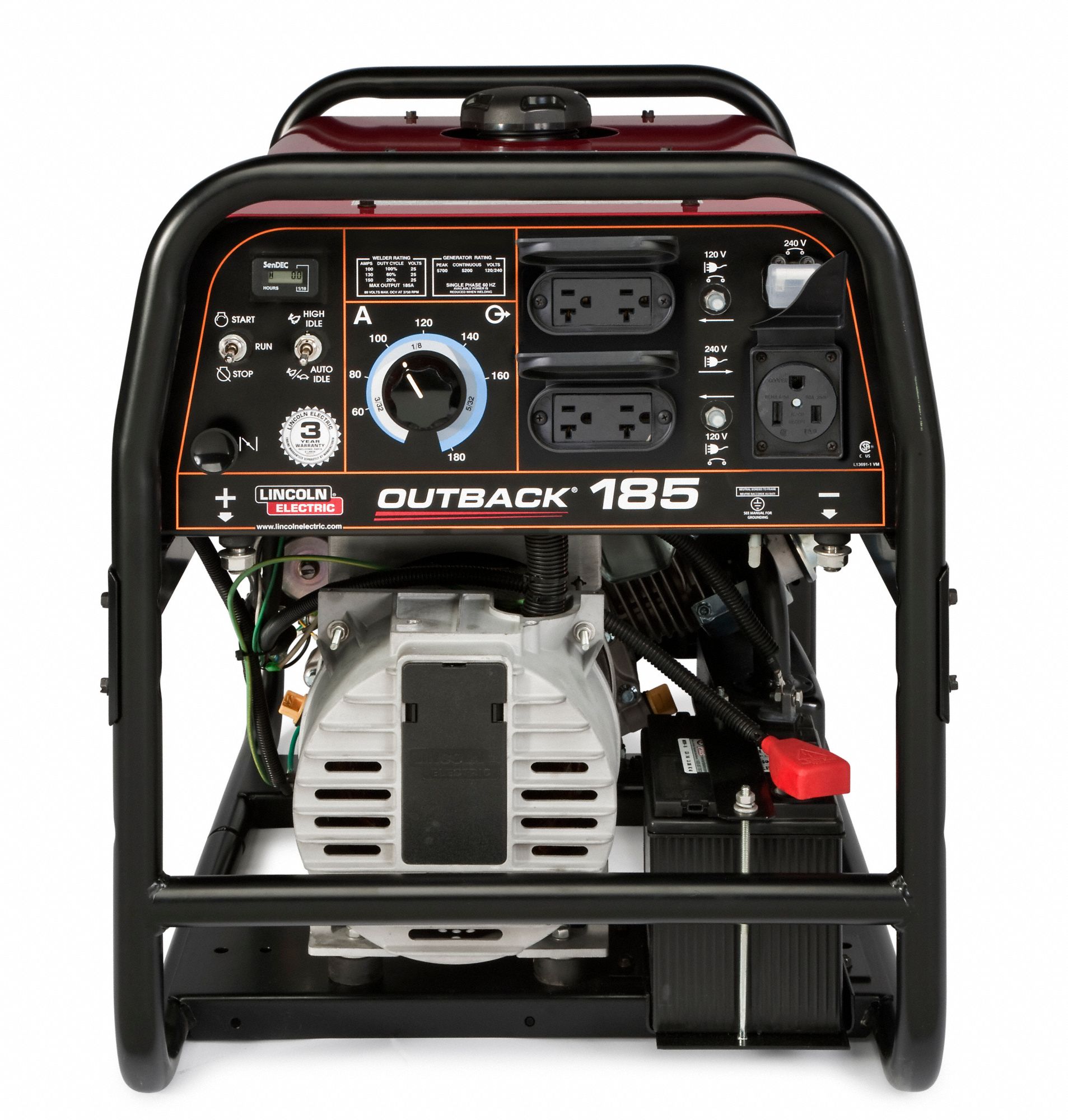 LINCOLN ELECTRIC EngineDriven Welder Outback 185, Gasoline, 14 hp