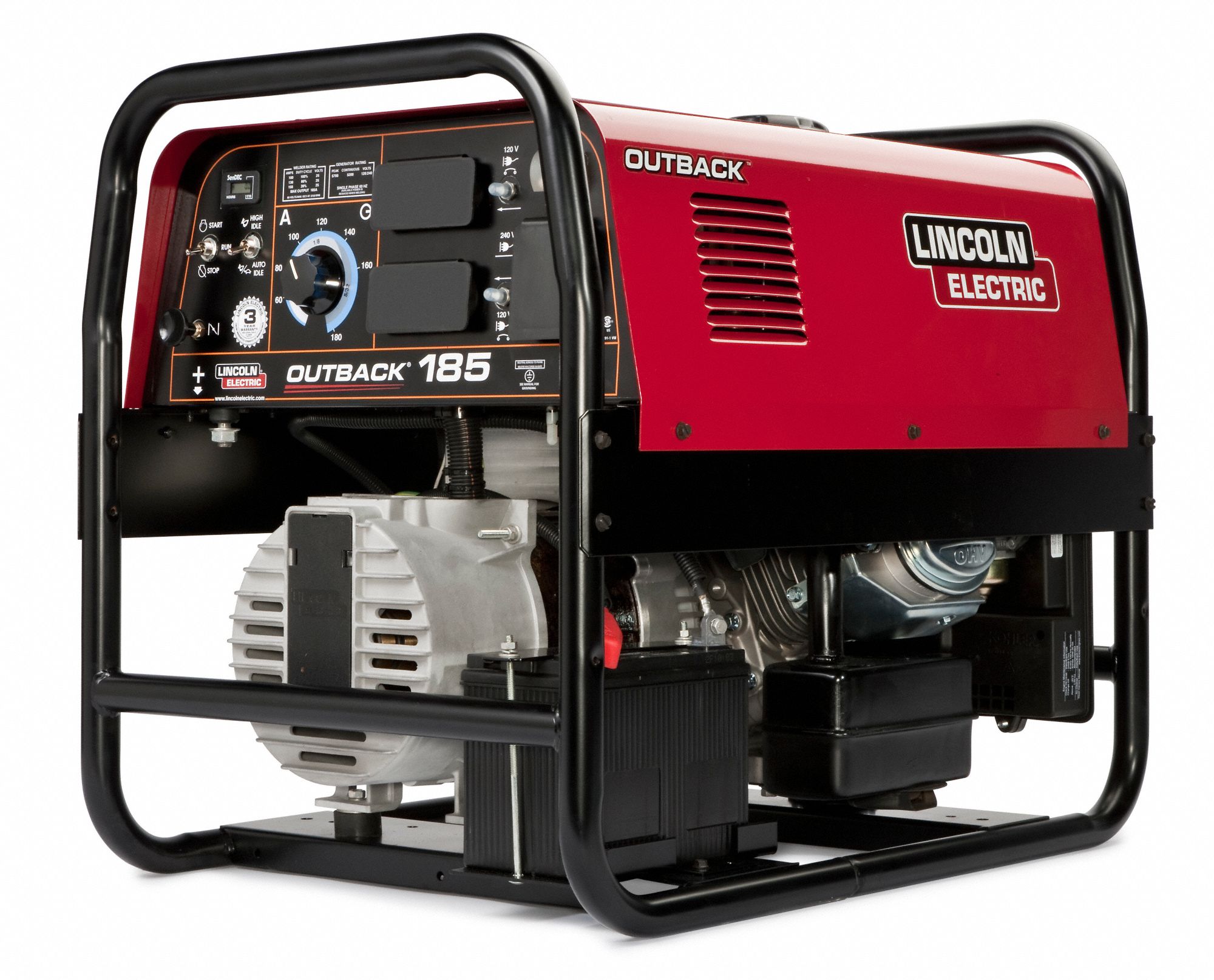 LINCOLN ELECTRIC Engine Driven Welder, Outback 185 Series, 5,700 W