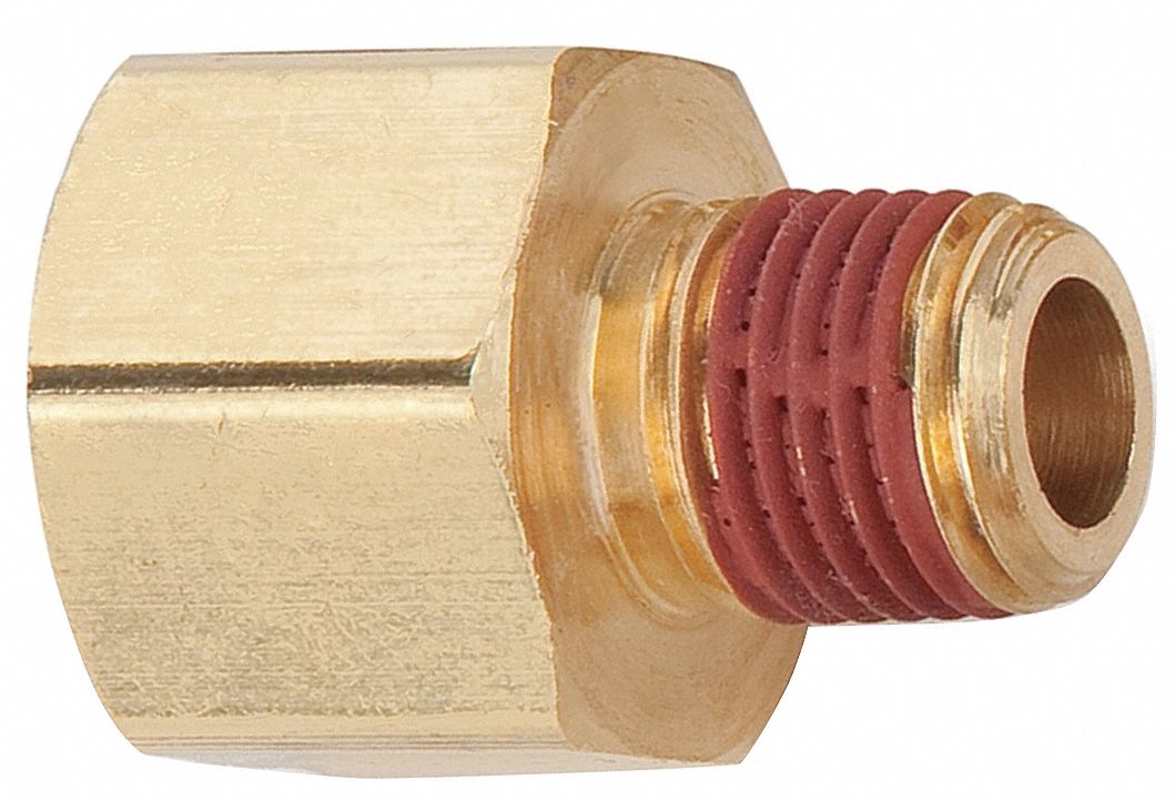 Brass Pipe Fitting  Adapter 1/8" Male NPT X 1/8" Female NPT Reducer 