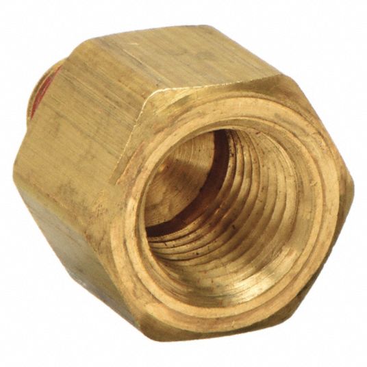 Brass, 1/2 in x 3/8 in Fitting Pipe Size, Reducing Adapter