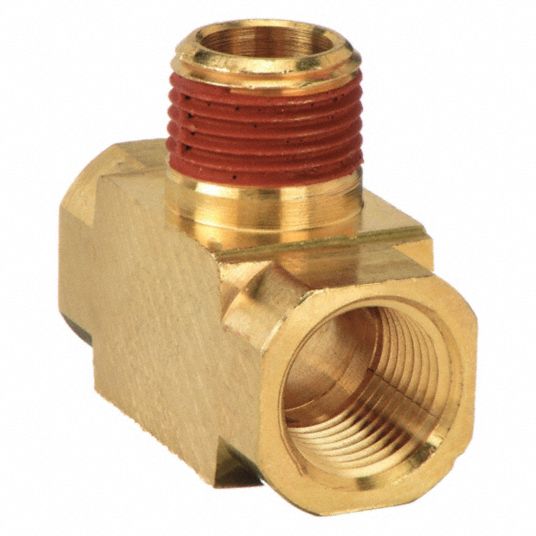 1/4 Compression Tee Fitting with 1/8 Male NPT Thread Brass Male