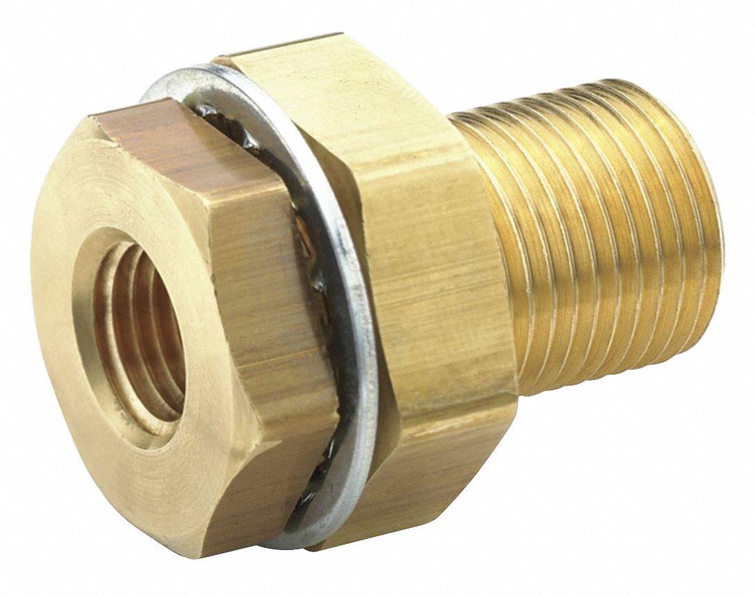 PARKER Anchor Coupling Brass, 1/2 in x 1/2 in Fitting Pipe Size, Male