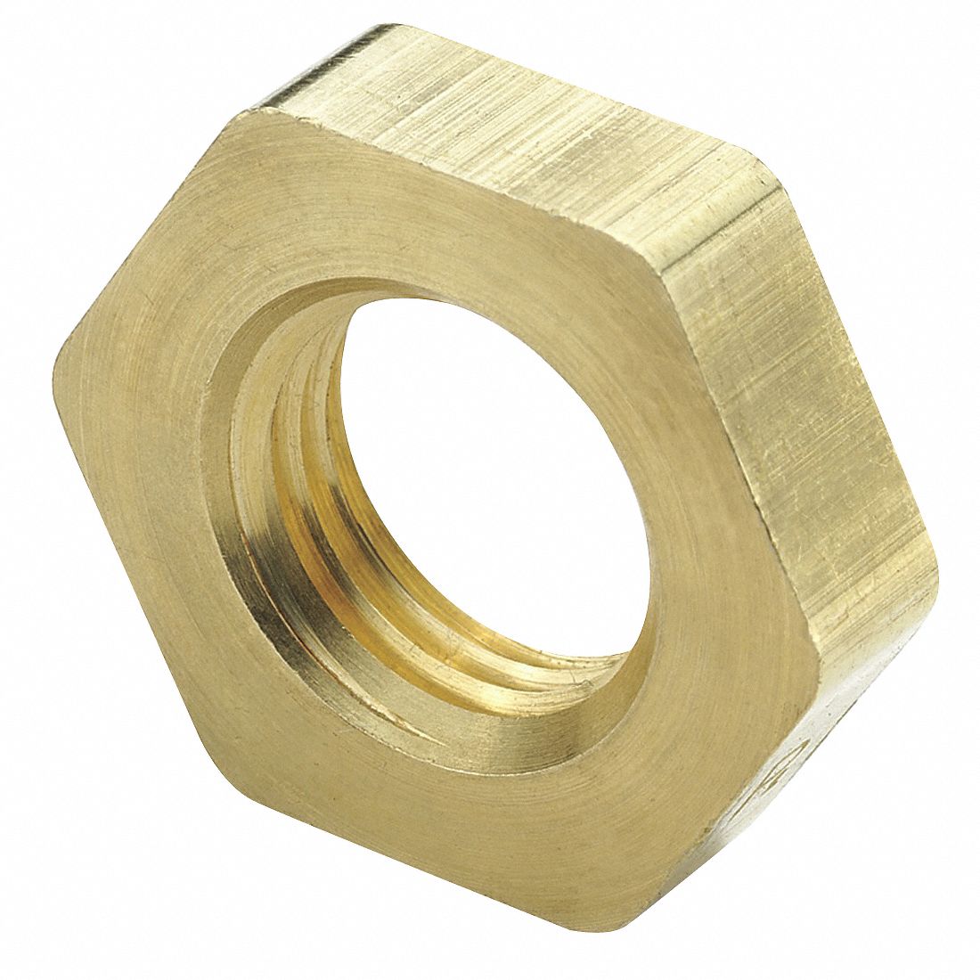 Locknut: Brass, 1/4 in Fitting Pipe Size, Female NPT, 1/4 in Overall Lg
